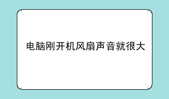 电脑刚开机风扇声音就很大